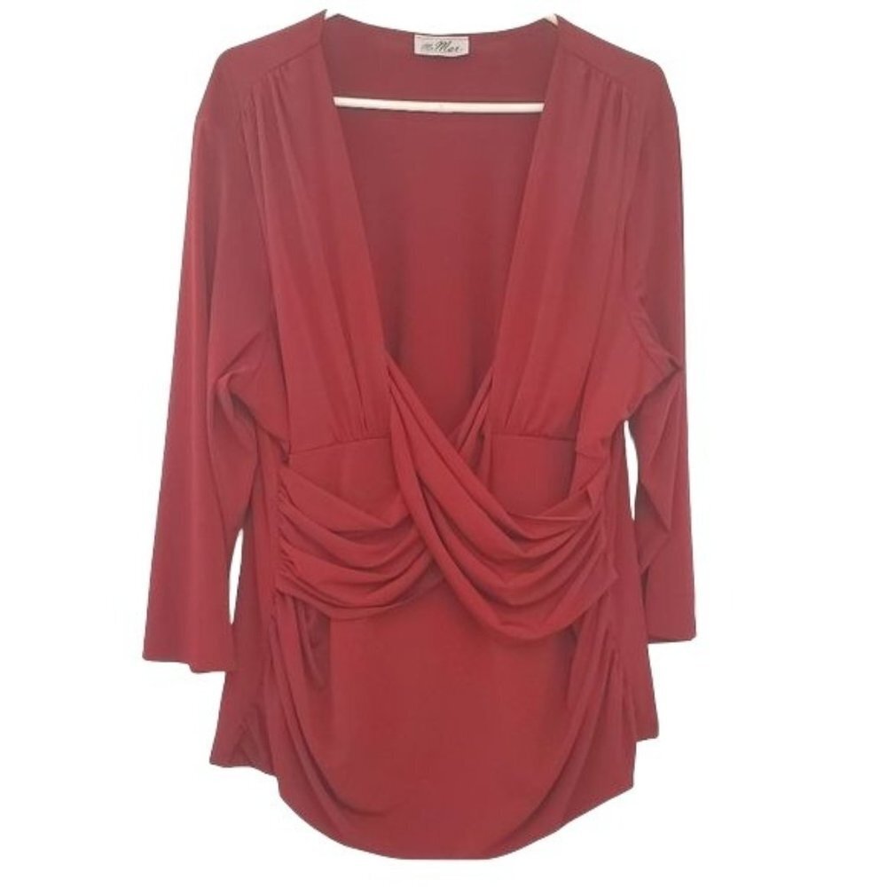 Mr. Max Ruche Stretchy Blouse with unique details